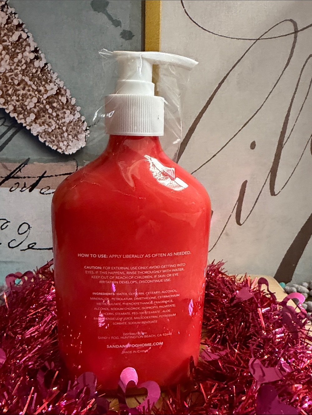 SAND+FOG Cherry Kiss Pink Body Lotion - Nourishing Daily Moisturizer - Picture 2 of 2